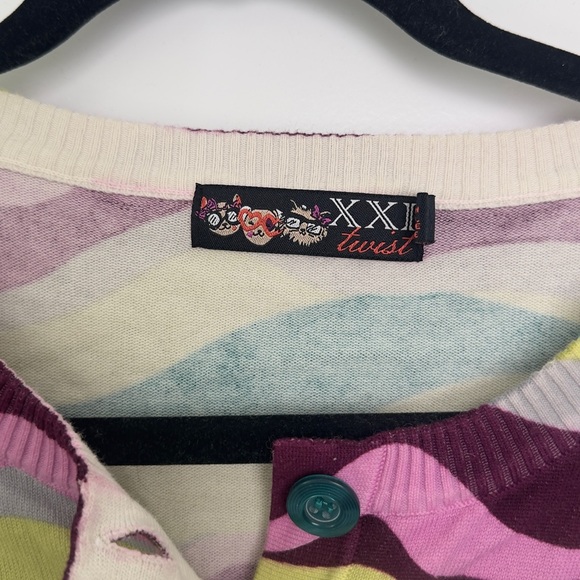 Forever 21 Vintage Groovy Print Cardigan (Size S) - Picture 2 of 3